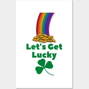 Let's Get Lucky Rainbow & Shamrock Posters and Art